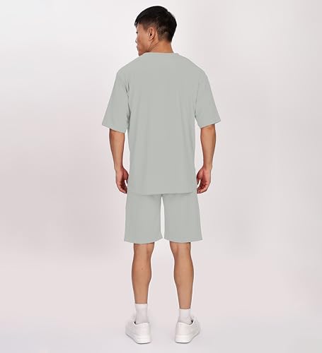Image of SHODOX Men's Solid Relaxed Fit T Shirt and Shorts Set | Casual Summer Wear | Comfortable Stylish Outfit for Men