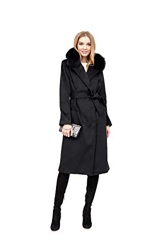 Bluemary Mantel mit abnehmbahrem Pelzkragen (M)