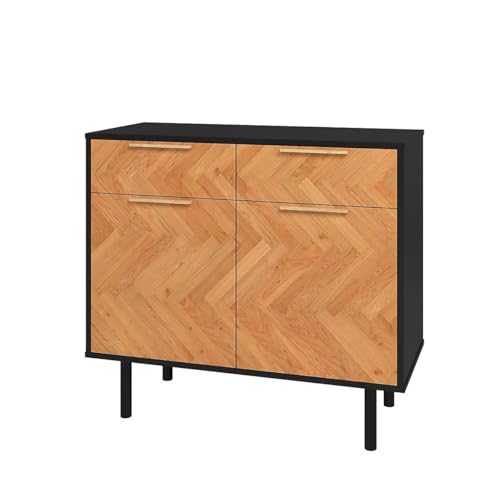 Dallas Black Parquet Sideboard