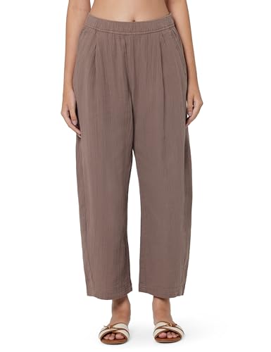Image of Gap Women Solid Relaxed Fit Full Length Trousers
