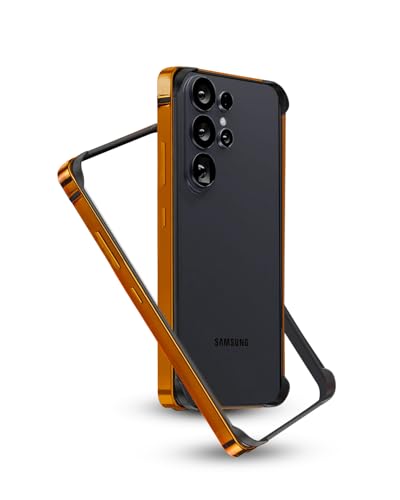 Image of RAEGR Case | Anodized Aluminum Bumper | Edge Armor Protective Minimal Case Designed for Galaxy S26 Ultra (2026) - Orange RG10659