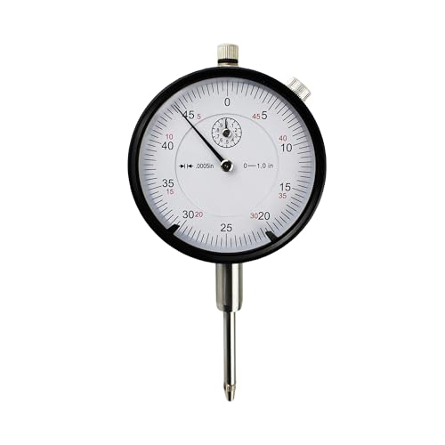 HFS Dial Indicator, 0-1" Range, 0.0005" Graduation, 1/4" Lug Back