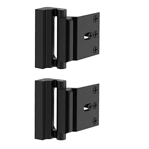 TOYFUL 2 Pack Door Reinforcement Locks with 8 Screws, Home Security Door Lock for Toddler, Childproof Door Lock Night Lock Withstand 800 Lbs Black