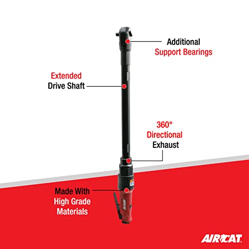 Aircat Pneumatic Tools 808-22: 22.5 Inch Long Reach Ratchet 160 Rpm, 65 Ft-Lbs Maximum Torque - Tapered Metal Grip #TOP1