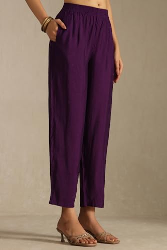 Image of Soch Womens Blend Woven Design Suit Set With Zari