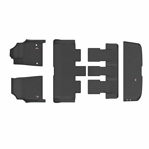 Image of GFX TPE Car Floor Mats (After-Market),Premium Life Long Foot Mats,Compatible with Innova Hycross 7 & 8 Seater (Model - 2023) Onwards,Waterproof,Anti-Slip,All-Weather,Durable & Easy to Clean Mats,Black