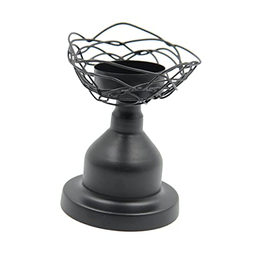 MAGICLULU Candelabro Hierro Decoración Sala Candelabro Nido Pájaro Hierro Decorativo