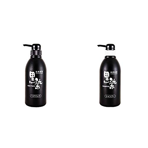 【セット買い】黒染ヘアパック 500mL & 黒ばら本舗 黒染 ヘアシャンプー 500mL 白髪染め 黒染ヘアシャンプー500mLセット