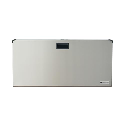 Foundations Stainless Steel Frameless Horizontal Baby Diaper Changing Station, Wall
