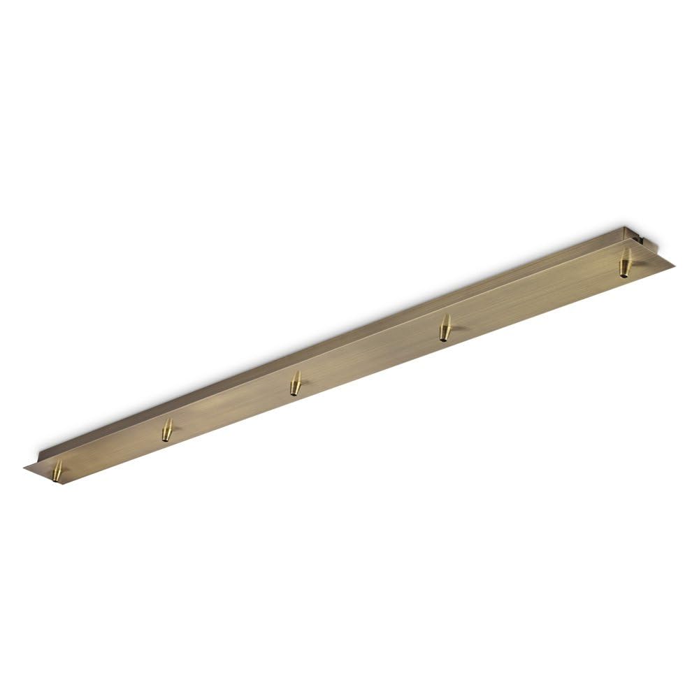 IDEAL LUX ROSÓN LINEAL 5 LUCES Latón Bruñido Lámpara 285719