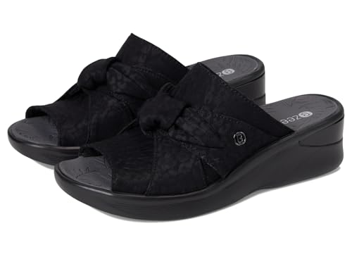 BZees Womens Smile Black Slingbacks 8 M