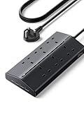 UGREEN Extension Lead with USB Slots, 6 Outlet, 4 USB Ports(1USB-C+3USB-A), 20 W Fast Charging USB C Power Strip, 1.5M Extension Cable, 2990W 13A Plug Socket for Home Office Use