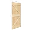 vidaXL Kiefernholz Massiv Tür Rustikal Holzschiebetür Holztür Schiebetürsystem Schiebetürbeschlag Zimmertür Innentür Schiebetür 100x210cm #2