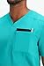 Fabletics Men's Helix 1-Pocket Scrub Top - MotionTech, 4-Way Stretch, Wrinkle-Resist, Anti-Shrink, Electric Teal, Regular, 3X