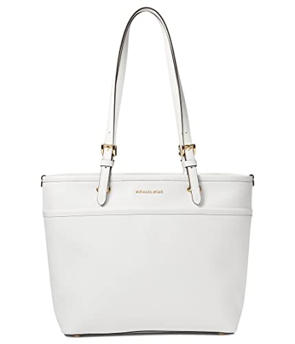 Michael Kors Winston Bolsa média com bolso superior com zíper, Branco óptico, One Size