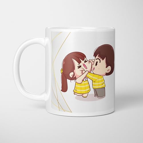 Image of Raksha Bandhan Gifts Printed Mug with Keychain Best Rakhi Combo Gift Set for Brother Rakshabandhan Return Gifts for Sister White 350ml Coffee Mug(Pack of 5) Combo Set(RMCKRCG908)