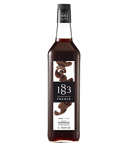 Image of 1883 Chocolate Syrup for Drinks, Made in France, 1 Liter Glass Bottle