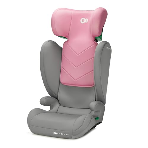 Kinderkraft I-Spark I-Size Baby Car Seat, Group 2/3, 100-150 cm, from 3.5 to 12 Years, 15 to 36 Kg, Light (4.5 Kg), 3-Point Seat Belt, Side Protection, Pink - Image 6