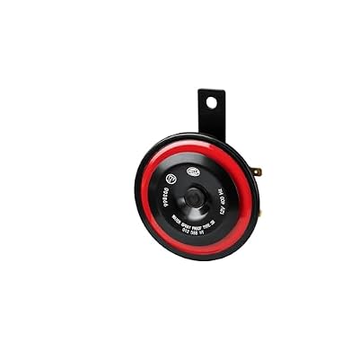 Hella DISC HORN BOX BLACK & RED DISC HIGHTONE 98MM 12V UNIV 012588291