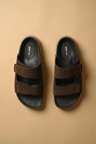 Image of Big Fox Alphabounce- 15 Men's Orthopedic Comfort Slides | Dual Strap Cushioned Sandals | Lightweight Daily Wear