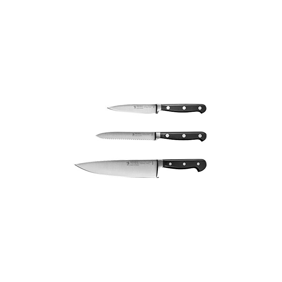 Henckels-Classic-Precision-3-pc-Starter-Knife-Set HENCKELS Classic Precision Razor-Sharp 3-Piece Kitchen Knife Set, Chef Knife, Paring Knife, Utility Knife, German Engineered Informed by 100+ Years of Mastery