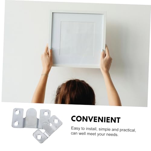 Image of 4Pcs Heavy Duty Interlocking Flush Mount Bracket for Picture Hanging Versatile Wall Hardware for Photos Mirrors Precision Design for Strong Stability Suitable for Various