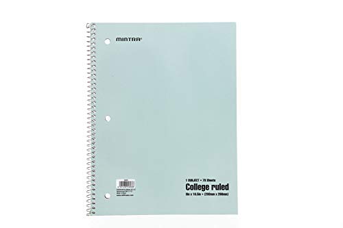 Mintra Office Spiral Notebooks - Pastel, College Ruled, 6 Pack, For School, Office, Business, Professional,70 Sheets #TOP7