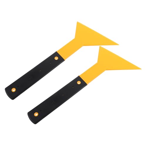 Mikikit 2Pcs Auto Film Scraper Durable Car Film Wrapping Squeegee for Bubble Removal Comfortable Long Handle Design for Efficient Wallpaper Smoothing