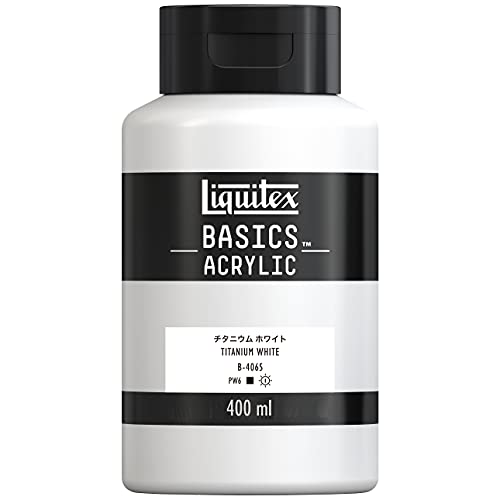 LIQUITEX Basics peinture acrylique blanc titane 400 ml pour vos toiles - 2