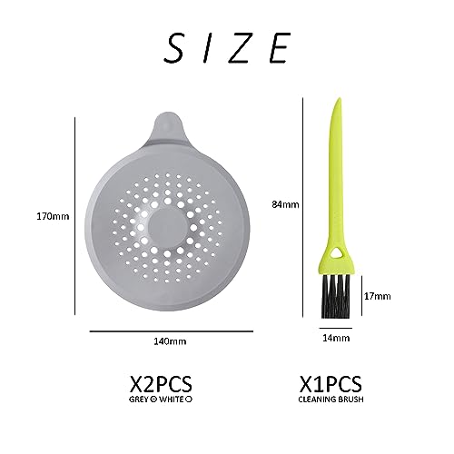 2 pezzi di copertura per scarico, 1 spazzola per