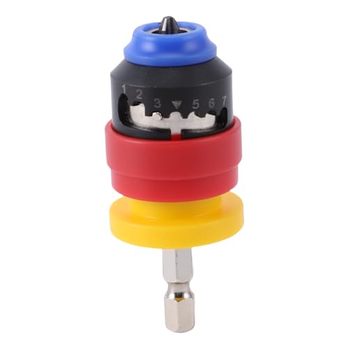 Fabater Regulador de Profundidad de Tornillo Ajustable para Tableros de Melamina Accesorio Magnético Fuerte Broca para Tornillos para Paneles de Yeso para Tableros de Chapa de Madera [fácil de usar]