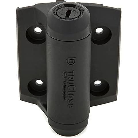 National Hardware V6212 NAR SPRG HNG BLK N346-206 Tru Narrow Self-Closing Spring Gate Hinge in Black Cover