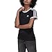 adidas Women's 3 Stripes Tee, Black, S