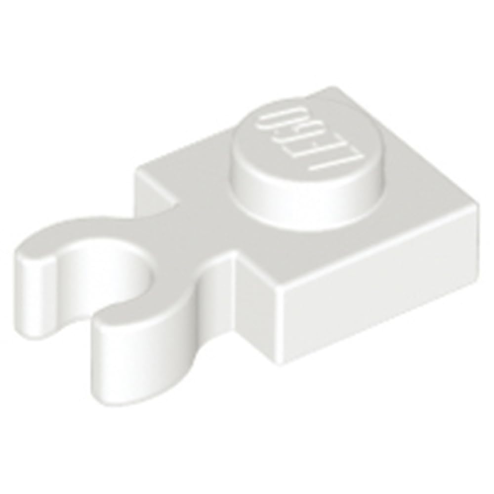 LEGO Plate Modified 1 x 1 with Open O Clip, Vertical Grip, Part 4085d, Part 4085d, Choose Your Colour (White, 10, Bricks) — image 1