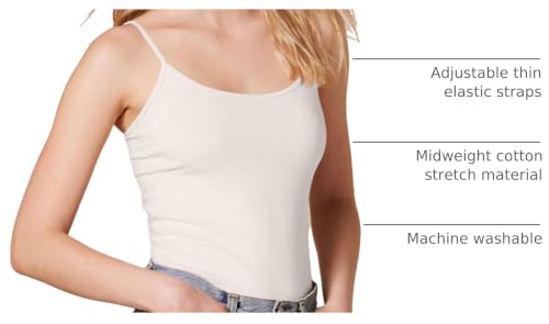 Image of Amazon Essentials Women's Slim-Fit Camisole for Layering and Everyday Wear, Pack of 4