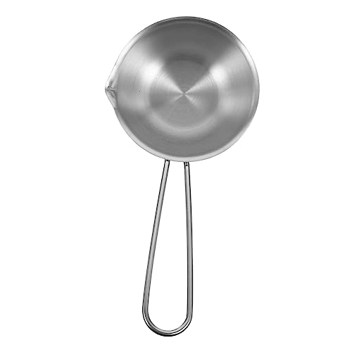 LIGIGWASH Cacerola Inoxidable y Mango Ergonómico para Derretir Calentar Leche y Aceite Cazo Multiusos para Cocina