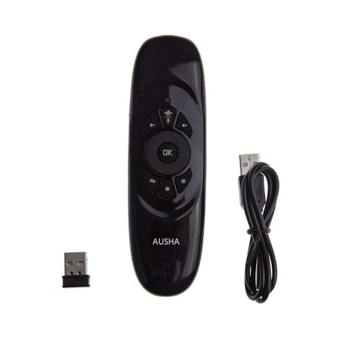 Image of AUSHA 3 in 1 Universal Air Mouse Remote with Keyboard - 2.4 Ghz Wireless Connection Air Fly Smart Remote for PC, Smart TV, Android TV Box