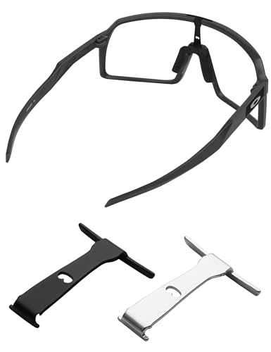 Image of Metallic Replacement Wicket for Oakley Sutro OO9406 /Sutro Asian Fit OO9406A /Sutro S OO9462 Sunglasses - Black+Silver