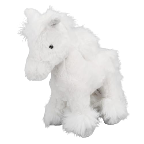 Cheval en peluche blanc 20x8x22 cm en coton PP doux pour decoration