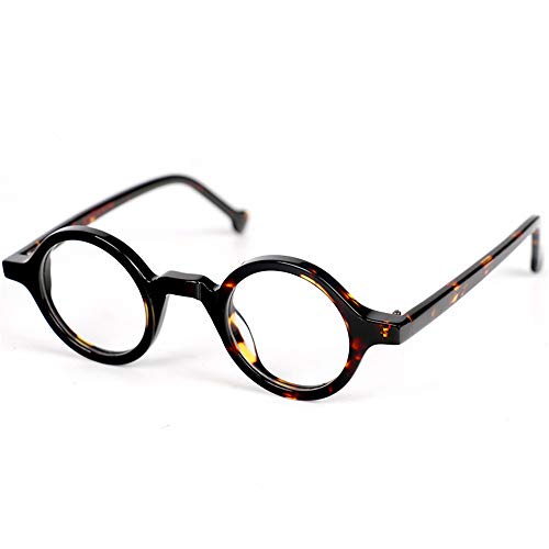 Image of Hand Made Small Vintage Round Eyeglass Frames Full Rim Acetate Glasses B002