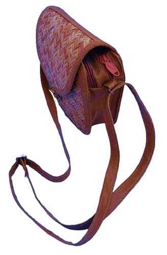 Image of han bag bamboo (LOCK) Bamboo Bags for Women - Handmade Wicker Woven Purse Handbag