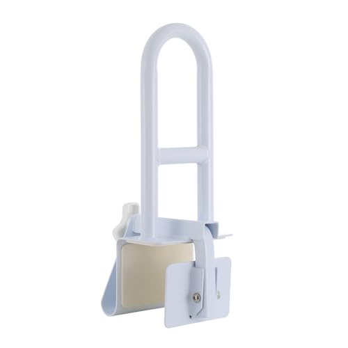 Qussse Barre d'appui de baignoire pour personnes âgées, sans perçage, poignée de baignoire pour baignoires d'une épaisseur de 80 à 175 mm