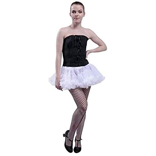 BellaSous Luxury Adult Woman Short Sexy Tutu Skirt for Halloween Costume, Vintage Style, Party wear and Festive Look Crinoline Black
