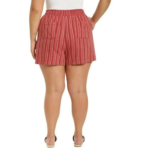 Briggs New York Women's Linen Blend Pull-On Summer Shorts with Pockets and Drawstring2