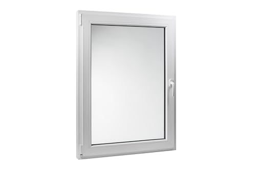 Kunststoff Fenster Dreh/Kipp 90 cm x 120 cm Anschlagrichtung Links inklusive Fenstergriff
