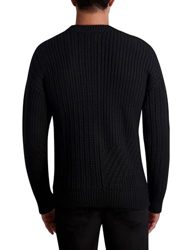 KARL LAGERFELD Men's 1 Chest Zip Pocket Soft Sweater3