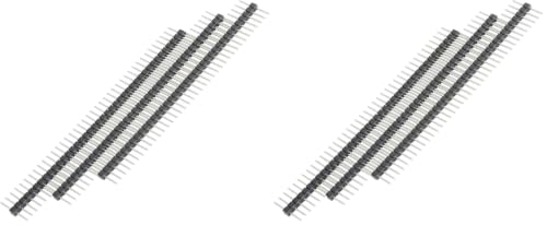 Image of 20Pcs Long Pins 40 Pin Breakaway Headers 0.1 inch 2.54mm Equal Length Long Centered 6.25mm on Both Sides 15mm in Total Connectors & Adapters (Pack of 2)