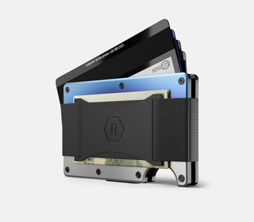 Image of Ridge Wallets for Men Compatible with Magsafe - Slim Minimalist Compact Wallet and Card Holder, RFID Protected Front Pocket Wallets for Men with Integrated Cash Strap (Burnt Titanium)