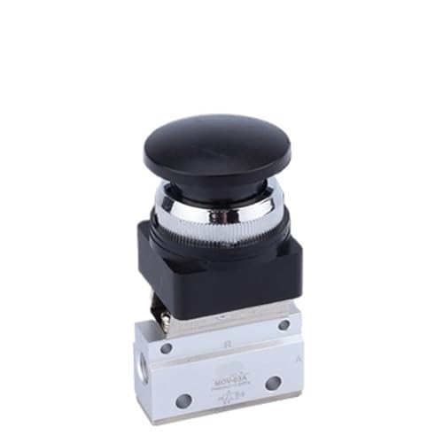 Válvula neumática de 1/8 de pulgada, 3 vías, 2 posiciones, MOV-01, MOV-02, MOV-03A, válvula mecánica, 1 unidad(MOV-03A-Black-Mogu)