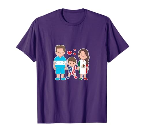 Multicultural family: Honduras USA and Mexico T-Shirt
